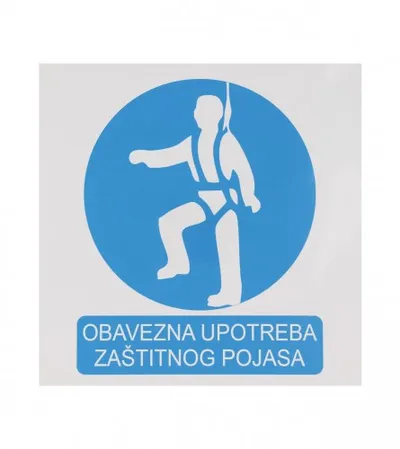MASTER Naljepnica OBAVEZNA UPOTREBA ZAŠTITNOG POJASA 10x10cm M50869