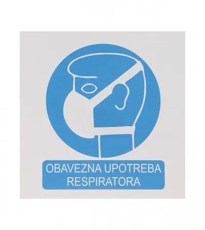 MASTER Naljepnica OBAVEZNA UPOTREBA RESPIRATORA 10x10cm M50871