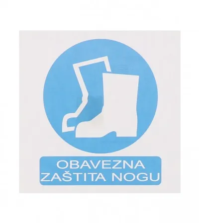 MASTER Naljepnica OBAVEZNA ZAŠTITA NOGU 10x10cm M50874