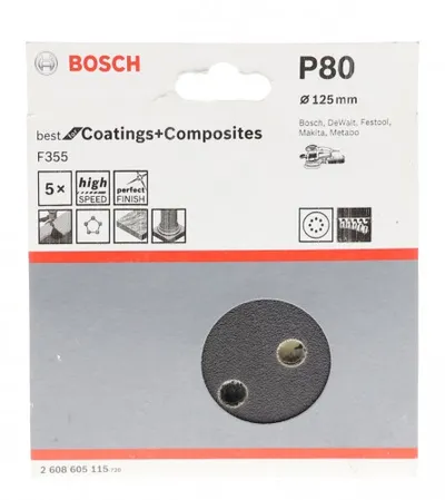 BOSCH Ploča za šlajfanje P80 252428