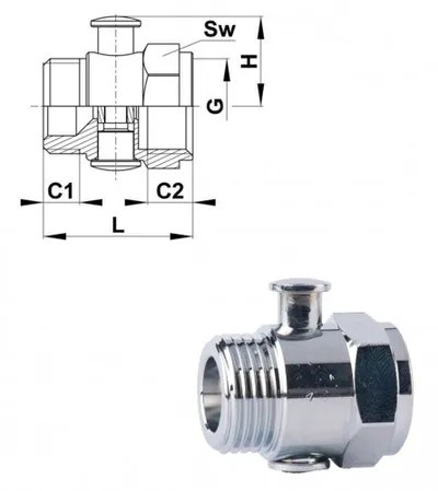 HERZ Ventil za tuš G 1/2" VT619