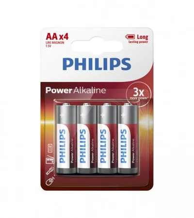 PHILIPS Baterija AA LR6 1,5V 4/1 POWER Alkaline