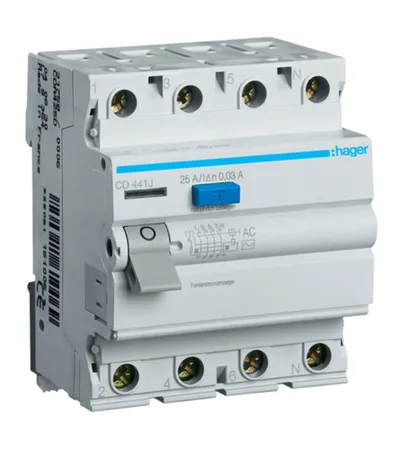 HAGER Sklopka Fidova 4P 40A CD441J