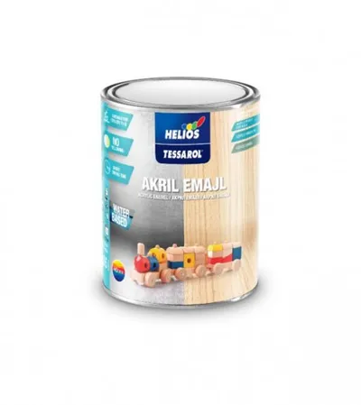 HELIOS Boja emajl akril saten crna 02S 0,65l Tessarol