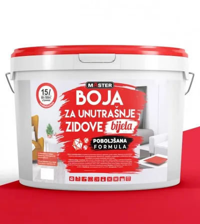 MASTER Boja za unutrašnje zidove 15l bijela
