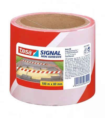 TESA Traka za obilježavanje 80mm x 100m crveno-bijela 58137