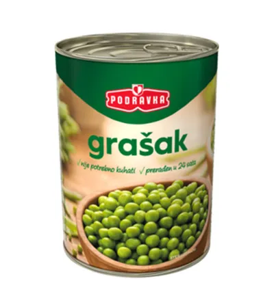 PODRAVKA Grašak limenka 850g