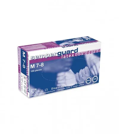 SEMPERGUARD Rukavice latex semperguard M 100/1