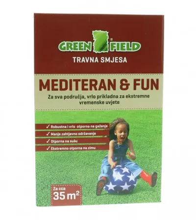 GREENFIELD Smjesa za travu 1kg MediteranFun