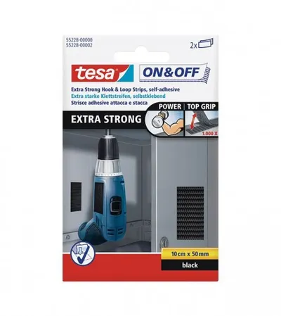 TESA Traka čičak 20mm x 1m crna 55224