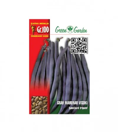 GREEN GARDEN Sjeme grah ljubičasti 100gr