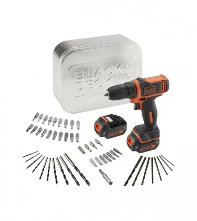 BLACK&DECKER Bušilica aku 10,8V + set pribora (BDCDD12BAT