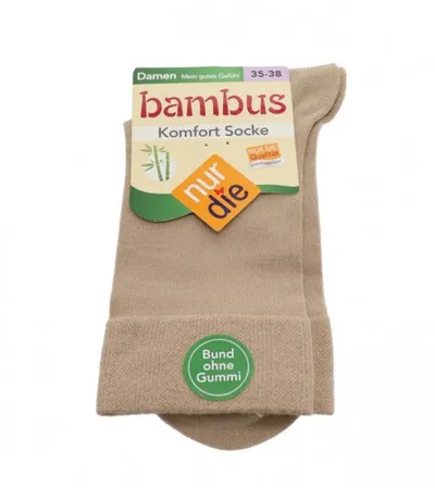 NUR DIE Čarape ženske bambus bež 35-38 496827