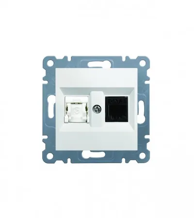 HAGER Utičnica telefon / kompjuter RJ11/12 + RJ45 Lumina Hager WL2210