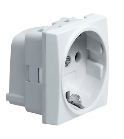HAGER Utičnica šuko 16A 250V 2M WS161 bijela