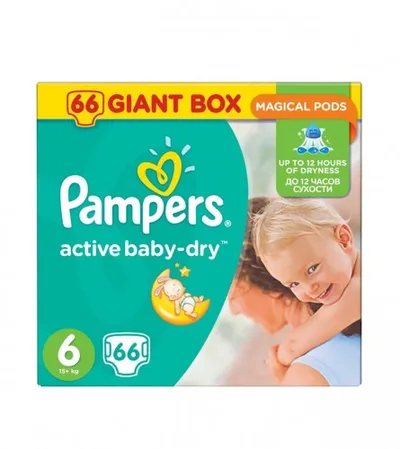 PAMPERS Pelene 6 GP-plus Extra Large 66kom
