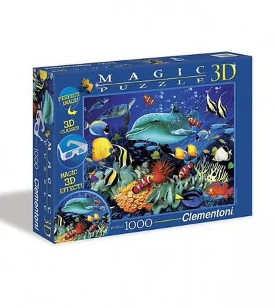CLEMENTONI Puzzle 1000kom morski reljef 39186