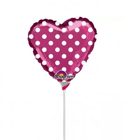 AMSCAN Balon srce bordo 23cm 2728409