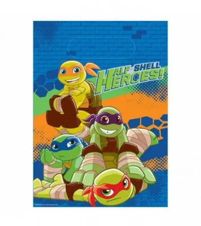 AMSCAN Vrećice za poklon HALF-SHELL HEROES 8/1 9901318