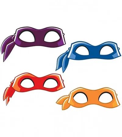 AMSCAN Maske rođendanske TMNT 8/1 19x10,3cm 9901324