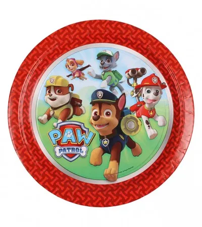AMSCAN Tanjir rođendanski PAW PATROL 23cm 999132