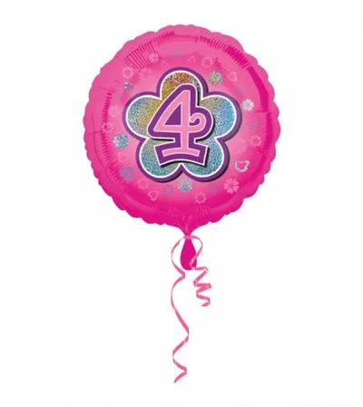 AMSCAN Balon rozi br.4 43cm FLOWERS 2954601