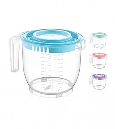 DUNYA PLASTIC Mjerice sa poklopcem 2200ml PVC Dunya 10200