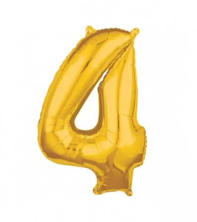 AMSCAN Balon zlatni br.4 45x66cm 3655701