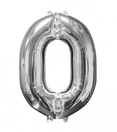 AMSCAN Balon srebrni br.0 51x66cm 3495401