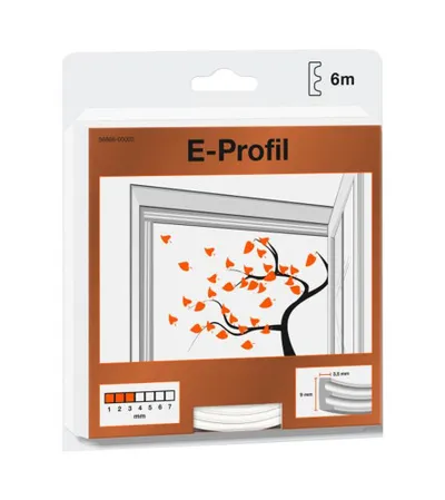 TESA Dihtung E profil bijeli 6m-9mm