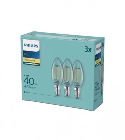 PHILIPS Sijalice LED E14 40W 3/1