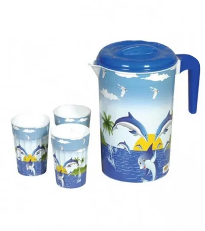 VIOLET Bokal i čaše 4/1 PVC set sorto boje 0009