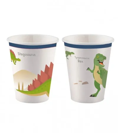AMSCAN Čaše rođendanske 250ml DINO 8/1 9903971