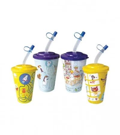 TITIZ Čaša dječija PVC sa slamkom 400ml AP-9127