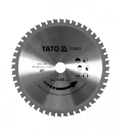 YATO List kružne pile za metal 185x20 YT-60625
