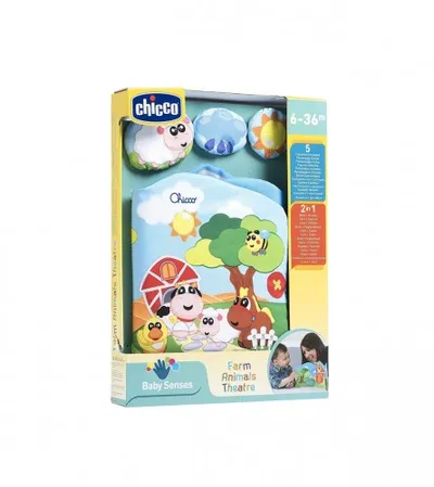 CHICCO Igračka platnena slikovnica farma 35790030