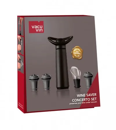 VACUVIN Set pumpa za vino 3 stopera i posuda za serviranje 9876606