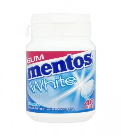 MENTOS Žvake White Pepermint 60g FOMEN002