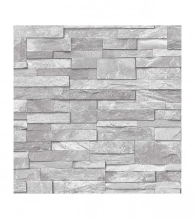 GRANDECO Tapeta kamen sivi 10,05x0,53m A17202