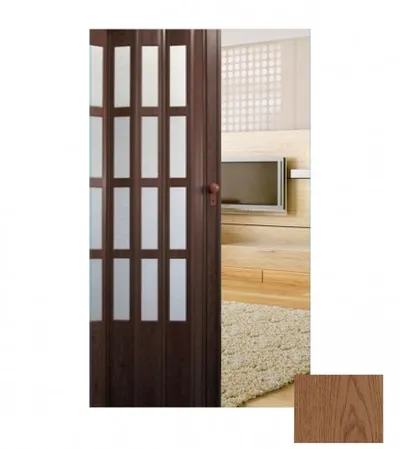 MASTER Vrata harmonika sa staklom 85x203x1,2cm Modern Oak-02