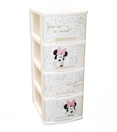 CURVER Ladičar sa točkićima PVC Minnie Mouse 4x10l 00066-M77-21