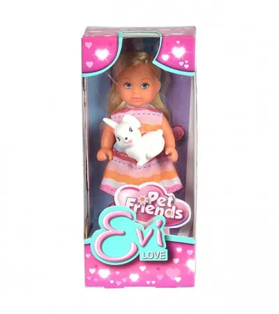 SIMBA Igračka lutkica Evi sa ljubimcem 12cm 482513