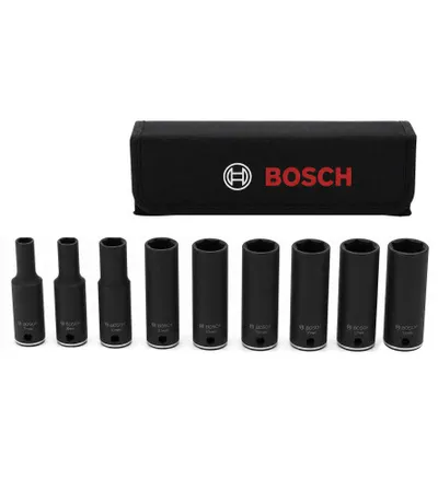 BOSCH Gedora set 9/1 u futroli 7-19mm dugi nastavak