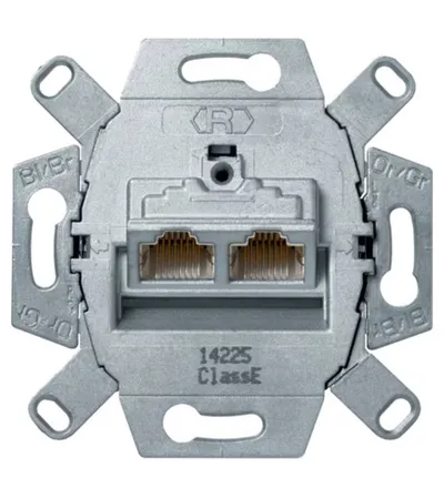 HAGER Jezgro 2xRJ45 CAT6 Berker 455501 bijeli
