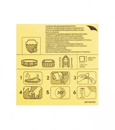 BESTWAY Zakrpe za bazen 6,5x6,5cm 62091