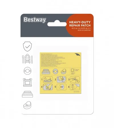 BESTWAY Zakrpe za bazen 6,5x6,5cm 62068E