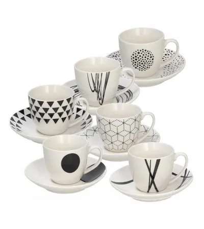 TOGNANA Šoljice za kafu set 6/1 Metropolis graphic ME685015529