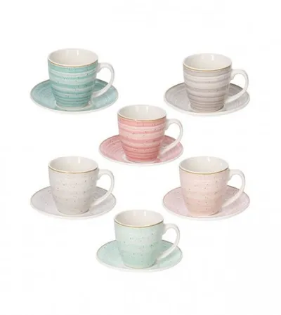 TOGNANA Šoljice za kafu set 6/1 Iris Pepper bamboo IR68501M090