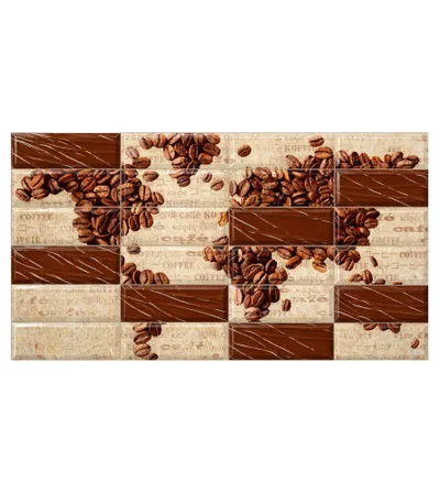 MASTER Panel 3D PVC 480x955mm zrna kafe