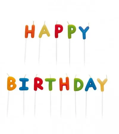 MASTER Svijeća za rođendan slova HAPPY BIRTHDAY 550114